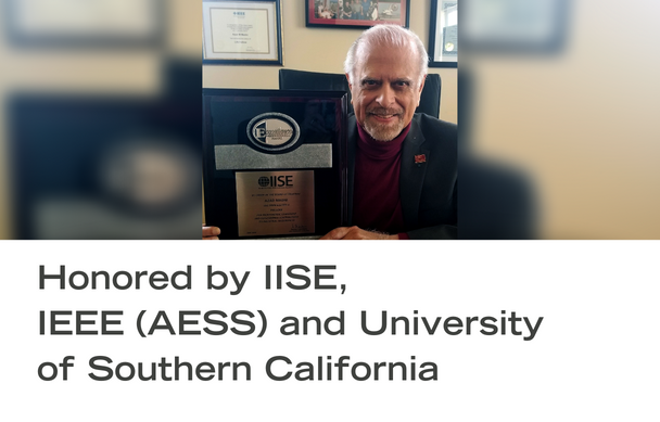 The SERC congratulates Dr. Madni on his most recent distinctions: the IISE Fellow Award and the IEEE Aerospace and Electronic Systems Society Industrial Innovation Award, and his appointment as University Professor by USC.