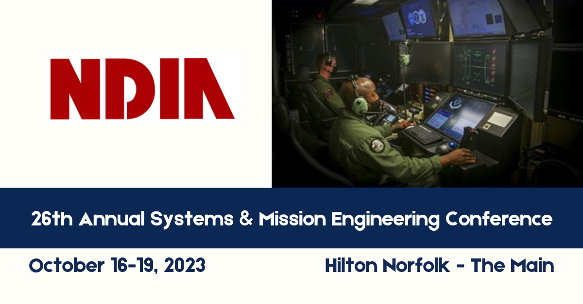 NDIA 26th Annual Systems and Mission Engineering Conference