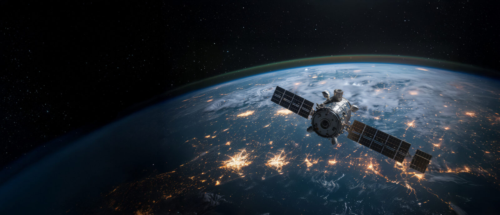 Satellite orbiting Earth